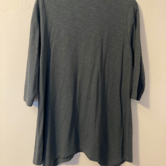 Soft Surroundings tunic, size M. Green grey with decoritive buttons. - Picture 2 of 8